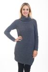 PULL ROBE COL ROULE 4487 GRIS