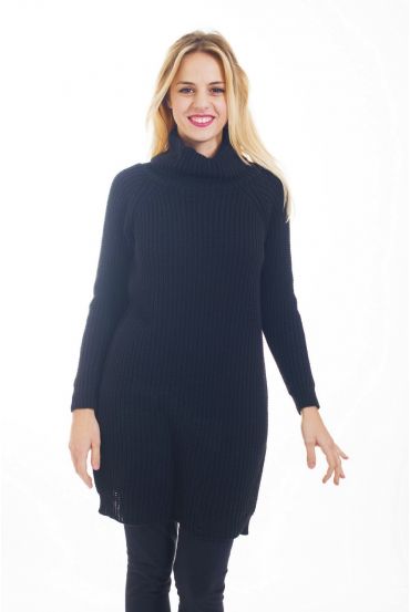 PULL ROBE COL ROULE 4487 NOIR