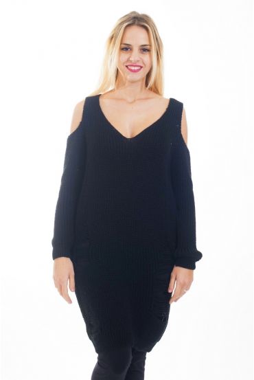 PULLOVER KLEID DESTROY 4488 SCHWARZ