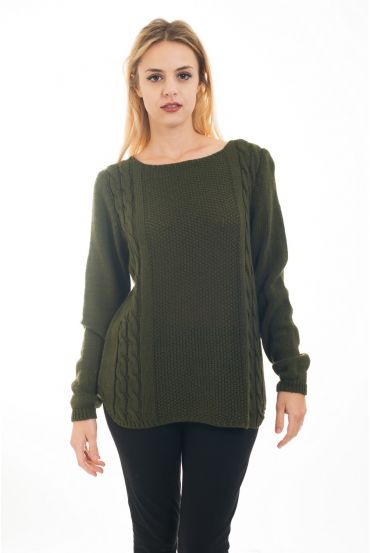 PULLOVER MOHAIR TWIST 4478 MILITARY GREEN