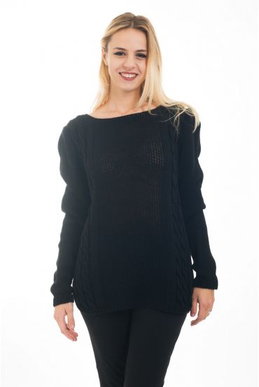 EEN TRUI VAN MOHAIR TWIST 4478 ZWART