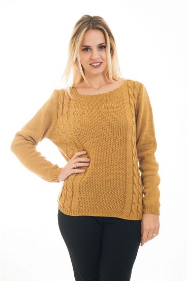 JERSEY DE MOHAIR GIRO 4478 MOSTAZA