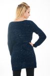 SWEATER TUNIC LUREX BEADS 4479 NAVY