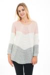 PULLOVER TRI-COLOR 4480 ROSA