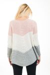 PULLOVER TRI-COLOR 4480 ROSA