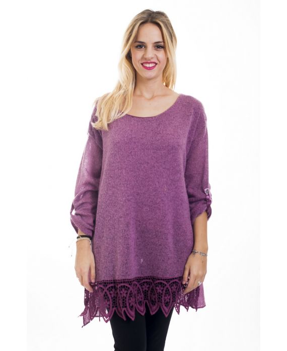 TUNIC MOHAIR LACE 4497 PURPLE