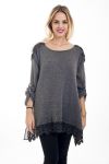 TUNIC MOHAIR LACE 4500 GREY