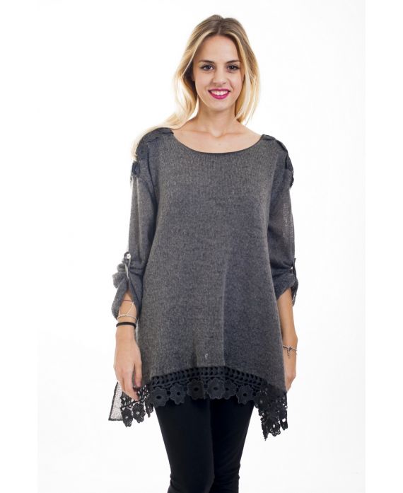 TUNIC MOHAIR LACE 4500 GREY