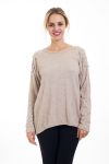 T-SHIRT ÄRMEL PERLEN 4504 BEIGE