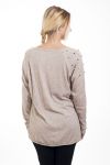 T-SHIRT MANCHES PERLES 4504 BEIGE