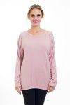 T-SHIRT ÄRMEL PERLEN 4504 ROSA