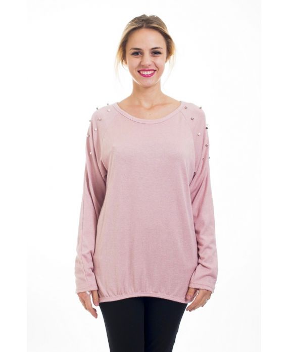 T-SHIRT ÄRMEL PERLEN 4504 ROSA