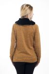 PULL COLLO ZIP PELLICCIA 4505 SENAPE