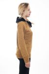 PULL COLLO ZIP PELLICCIA 4505 SENAPE