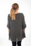 TUNIC MOHAIR EMPIECEMENT 4498 GRAY