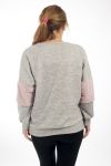 GRANDE TAILLE PULL FAUSSE FOURRURE 4511 GRIS