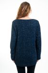 GROOT FORMAAT TUNIEK DRAPEE GLANS 4520 NAVY