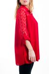 GROOT FORMAAT BLOUSE, BI-ONDERWERP 4518 ROOD