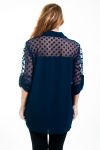 GROOT FORMAAT BLOUSE, BI-ONDERWERP 4518 MARINE