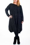 GRANDE TAILLE ROBE EFFET BRILLANT 4517 NOIR