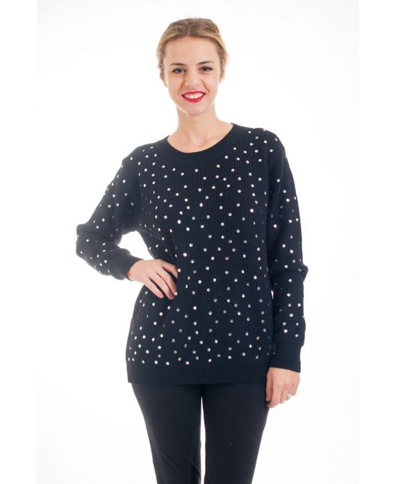 PULLOVER PAILLETE 4482 BLACK