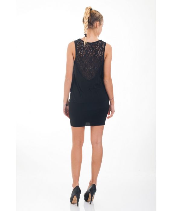 EVENING DRESS LACE 4563 BLACK