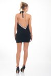 ROBE DE SOIREE STRASS 4564 NOIR