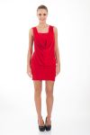 ROBE DE SOIREE EPAULES STRASS 4565 ROUGE