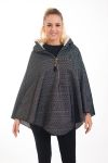 CAPE FAUX FUR 4554 BLACK