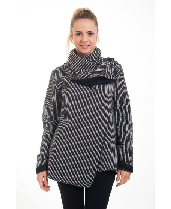 JACKE AUSSCHNITT A-TASTE, 4552 WEIß