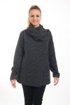 VESTE ENCOLURE A BOUTON 4552 GRIS