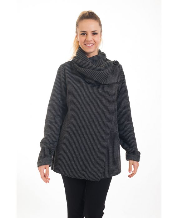 JACKE AUSSCHNITT A-TASTE, 4552 GRAU