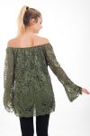 TUNIC LACE 4535 MILITARY GREEN