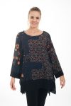 TUNIC PRINTED ETHNIC 4553 MARINE