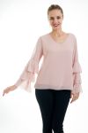 TUNIEK MOUWEN KRALEN FLAMENCO 4546 ROZE