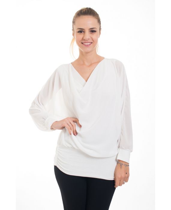 TOP COL BENITIER 4533 BLANC