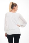 TOP COL BENITIER 4533 BLANC