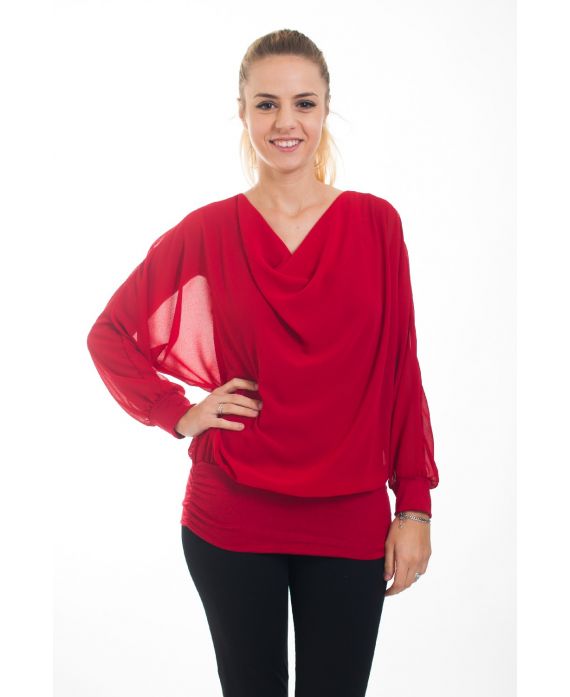 TOP COL BENITIER 4533 ROJO