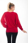 TOP COL BENITIER 4533 ROJO