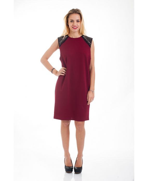 KLEID SCHULTERN CLOUTEES 4544 BORDEAUX