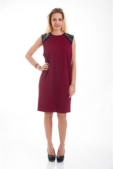 KLEID SCHULTERN CLOUTEES 4544 BORDEAUX