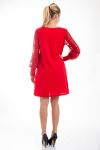 KLEID MIT PAILLETTEN-4545 ROT