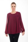 BLOUSE EMPIECEMENT KANT 4528 BORDEAUX