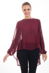 BLUSE CLOUTEE 4548 BORDEAUX