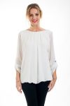 BLOUSE DOS FANTAISIE 4547 BLANC