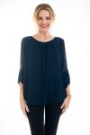 BLOUSE TERUG FANTASIE 4547 NAVY BLAUW