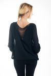 BLOUSE BACK FANTASY 4547 BLACK