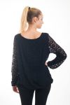 LACE TOP 4561 ZWART