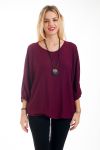 PULLOVER + JUWEL 4572 BORDEAUX