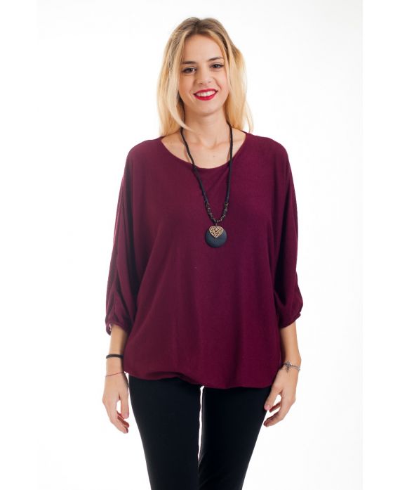 PULLOVER + JUWEL 4572 BORDEAUX